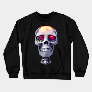 Trippy Skull Colorful Eyes Crewneck Sweatshirt